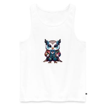 Bagnus Mane - Männer Premium Bio Tank Top - Weiß - Vorne - AI Model Male 178 light (178cm)