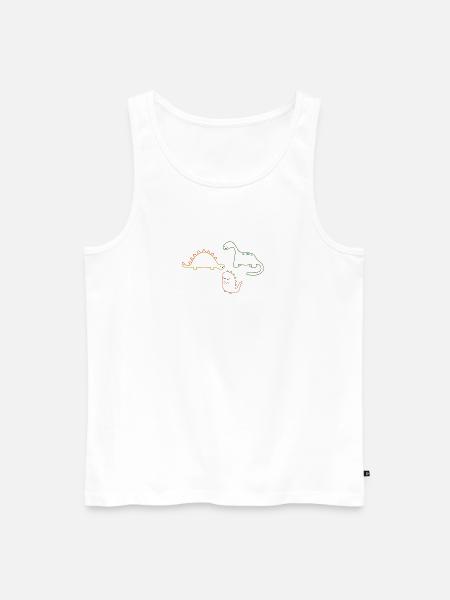 Dino - Männer Premium Bio Tank Top - Weiß