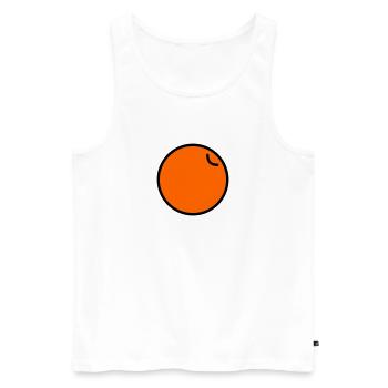 Orange - Débardeur bio Premium Homme - blanc - Devant - AI Model Male 178 light (178cm)