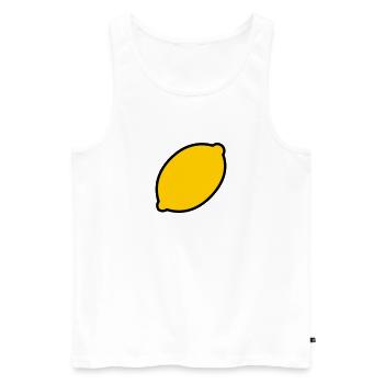 Citron - Débardeur bio Premium Homme - blanc - Devant - AI Model Male 178 light (178cm)
