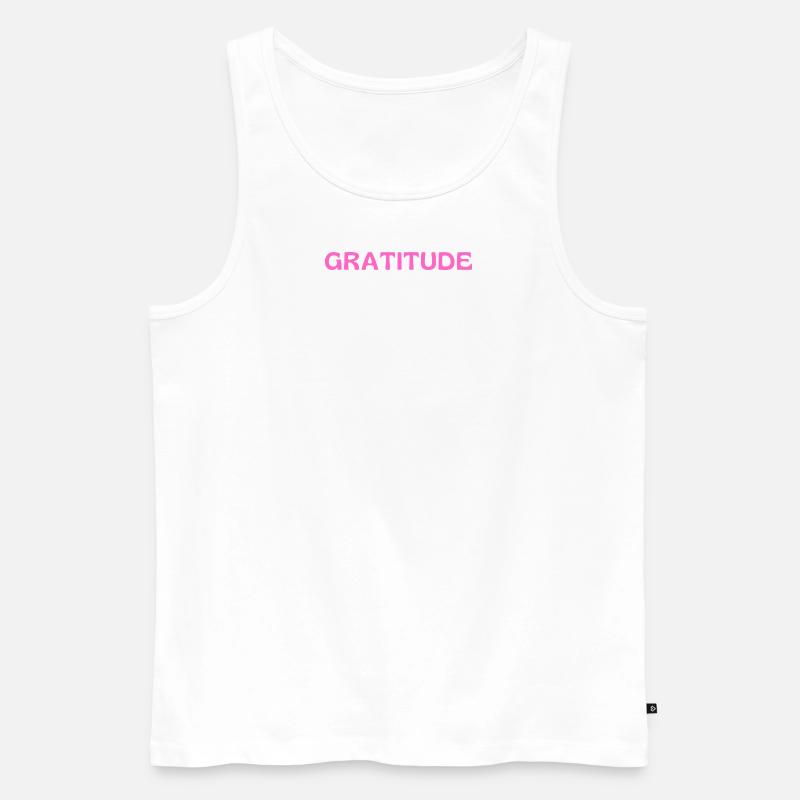 Gratitude - Männer Premium Bio Tank Top - Weiß