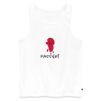 Passierte Tomate - Männer Premium Bio Tank Top - Weiß - Vorne - AI Model Male 178 light (178cm)