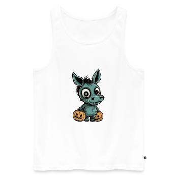 Donkey Halloween Comic Funny - Men's Premium Organic Tank Top - white - Front - Michal (187cm)