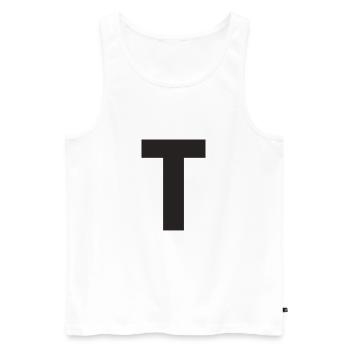 T - Débardeur bio Premium Homme - blanc - Devant - AI Model Male 178 light (178cm)