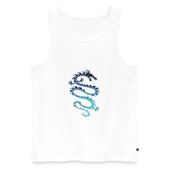 Dragon tatto - Débardeur bio Premium Homme - blanc - Devant - Michal (187cm)