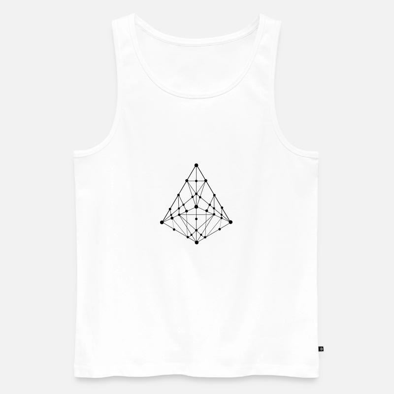 Blockchain, Ether - Männer Premium Bio Tank Top - Weiß