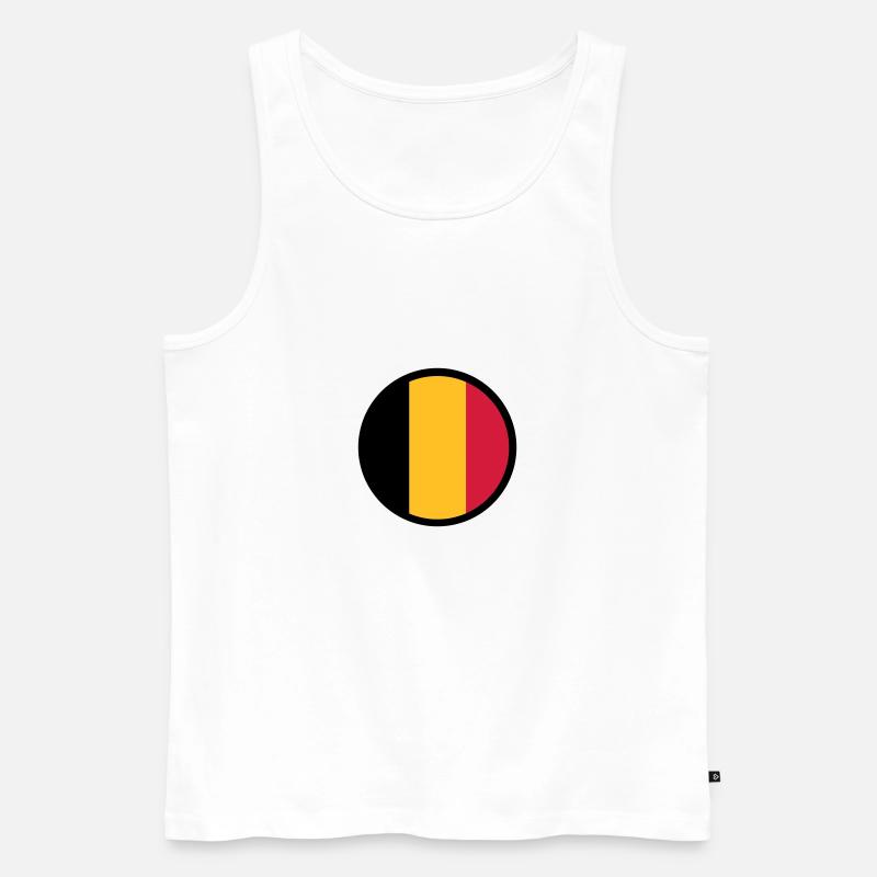 Im Zeichen von Belgien - Männer Premium Bio Tank Top - Weiß