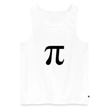 Pi - Männer Premium Bio Tank Top - Weiß - Vorne - AI Model Male 178 light (178cm)
