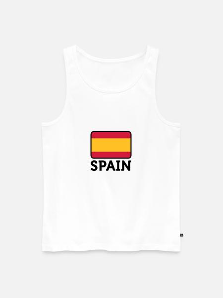 National Flag of Spain - Men's Premium Organic Tank Top - white