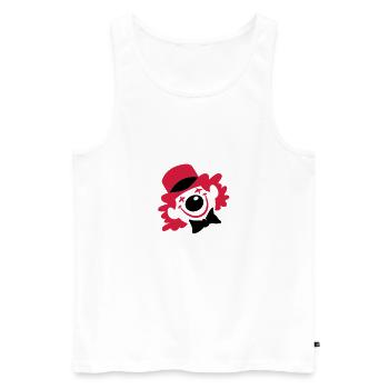 Ein Clown-Gesicht - Männer Premium Bio Tank Top - Weiß - Vorne - AI Model Male 178 light (178cm)
