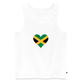 Ein Herz für Jamaika - Männer Premium Bio Tank Top - Weiß - Vorne - AI Model Male 178 light (178cm)