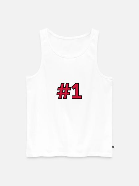 Sport Number 1 One - Men's Premium Organic Tank Top - white
