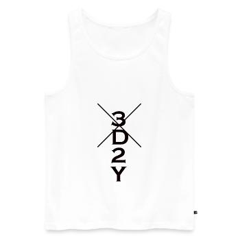 3D2Y - Männer Premium Bio Tank Top - Weiß - Vorne - AI Model Male 178 light (178cm)