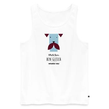 Ronja-gleich-wieder-da - Männer Premium Bio Tank Top - Weiß - Vorne - AI Model Male 178 light (178cm)