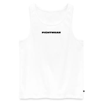 Fightware Logo - Men's Premium Organic Tank Top - white - Front - Michal (187cm)