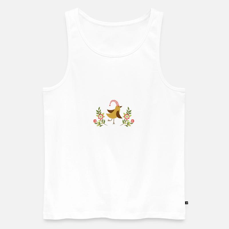 Vogel - Männer Premium Bio Tank Top - Weiß
