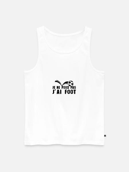 je ne peux pas jai foot football - Débardeur bio Premium Homme - blanc