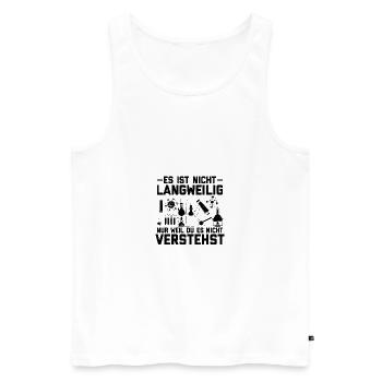 Chemiker - Männer Premium Bio Tank Top - Weiß - Vorne - Michal (187cm)