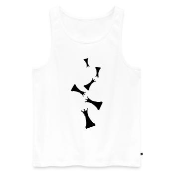 Schachfigur Königin - Männer Premium Bio Tank Top - Weiß - Vorne - Michal (187cm)