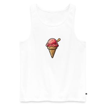 Eis - Männer Premium Bio Tank Top - Weiß - Vorne - Michal (187cm)
