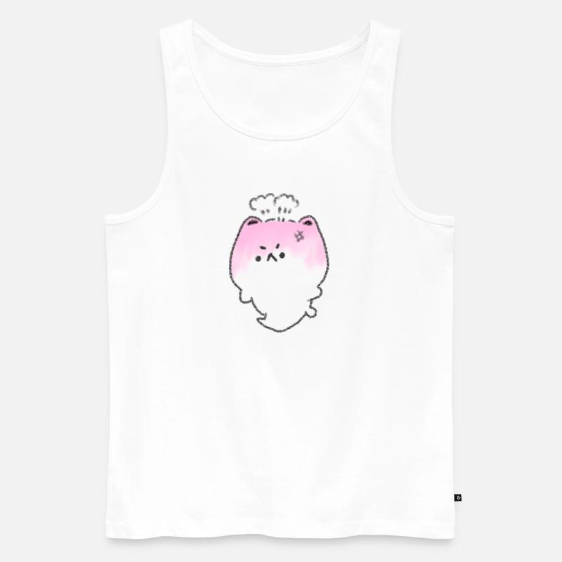 Wütende Katze - Männer Premium Bio Tank Top - Weiß