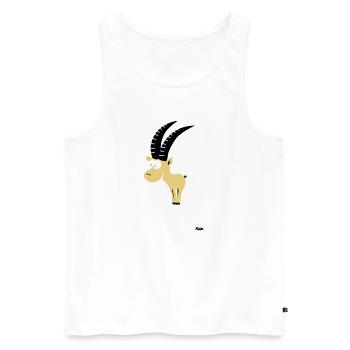 Steinbock (farbig) - Männer Premium Bio Tank Top - Weiß - Vorne - AI Model Male 178 light (178cm)