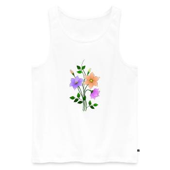 Fleur - Débardeur bio Premium Homme - blanc - Devant - Michal (187cm)