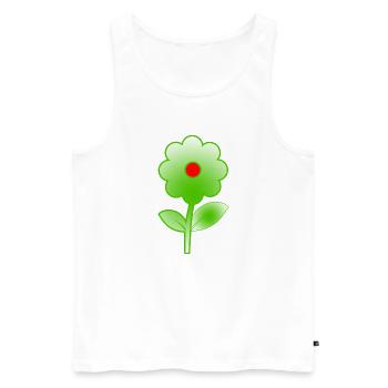 Fleur - Débardeur bio Premium Homme - blanc - Devant - Michal (187cm)