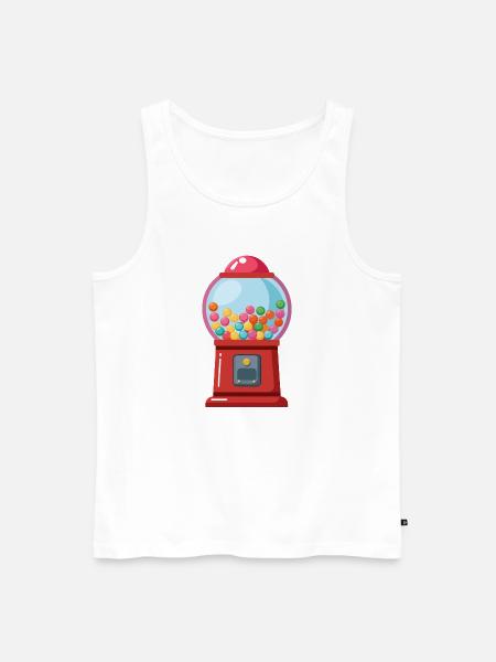 Gumball Machine - Men's Premium Organic Tank Top - white