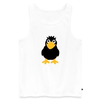 Rabe - Männer Premium Bio Tank Top - Weiß - Vorne - AI Model Male 178 light (178cm)