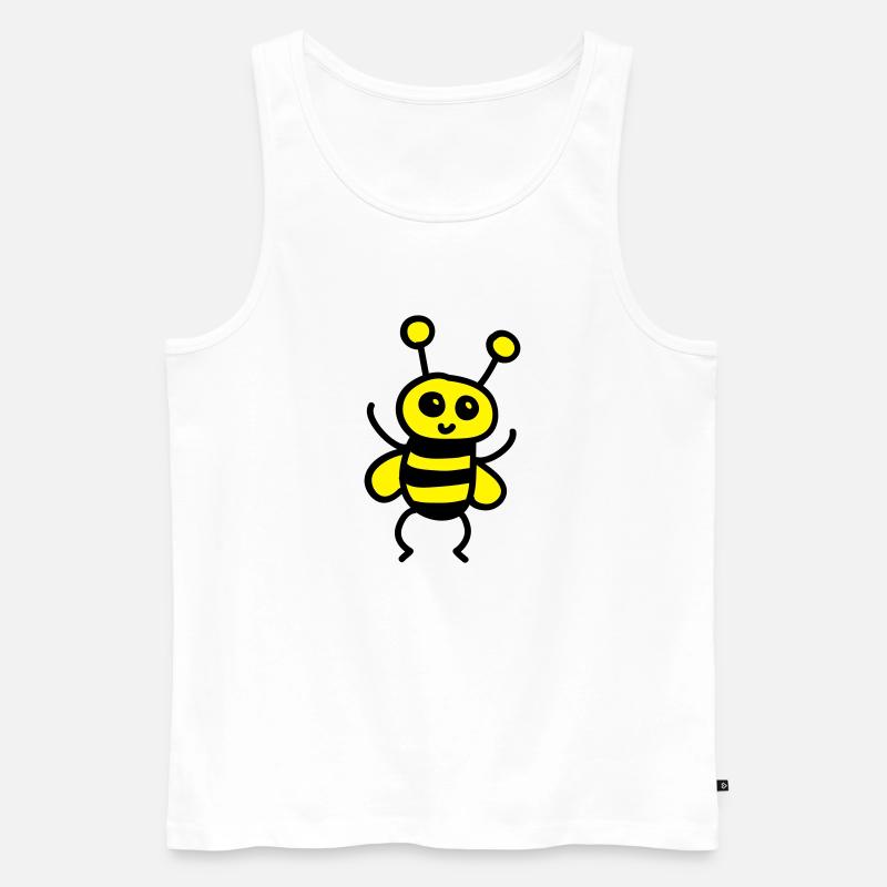Niedliche Biene - Männer Premium Bio Tank Top - Weiß