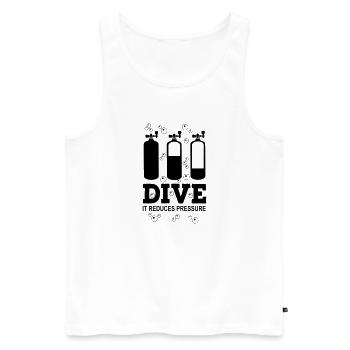 tauchen - Men's Premium Organic Tank Top - white - Front - Michal (187cm)