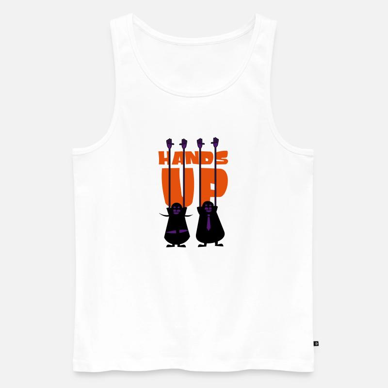 Hands-Up - Männer Premium Bio Tank Top - Weiß