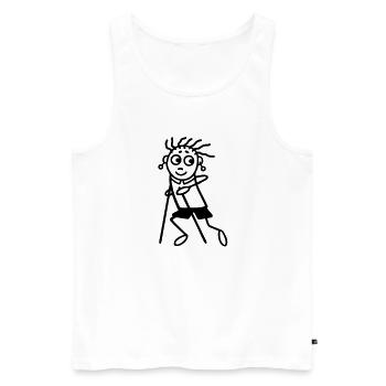 Marche nordique 2 - Débardeur bio Premium Homme - blanc - Devant - Michal (187cm)