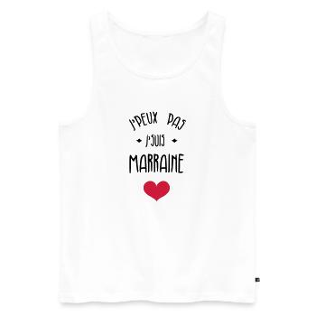 Godmother Patin Marraine Baby Bébé Family - Men's Premium Organic Tank Top - white - Front - Michal (187cm)