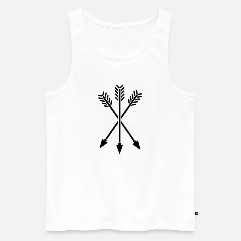 arrows - Men's Premium Organic Tank Top - white
