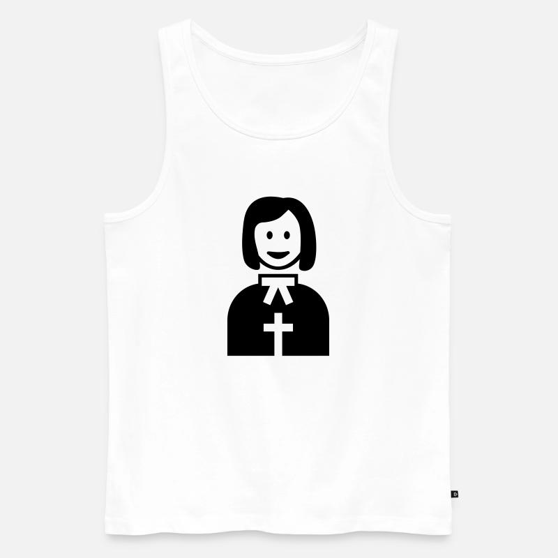 Pastorin - Männer Premium Bio Tank Top - Weiß