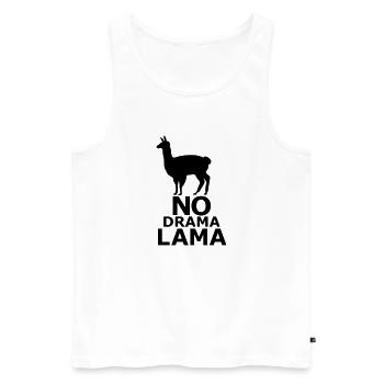 lama - Men's Premium Organic Tank Top - white - Front - Michal (187cm)