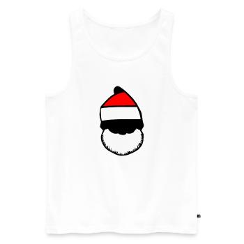 Christmas Hat Santa Claus Christmas Vector - Men's Premium Organic Tank Top - white - Front - AI Model Male 178 light (178cm)
