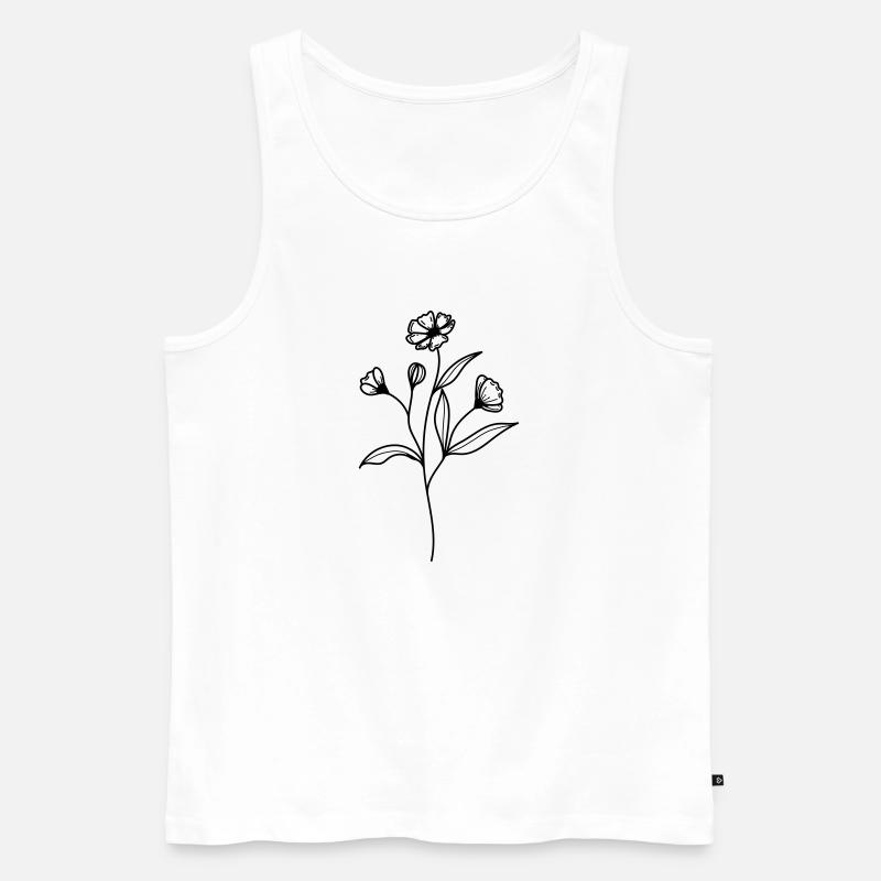 blume - Männer Premium Bio Tank Top - Weiß