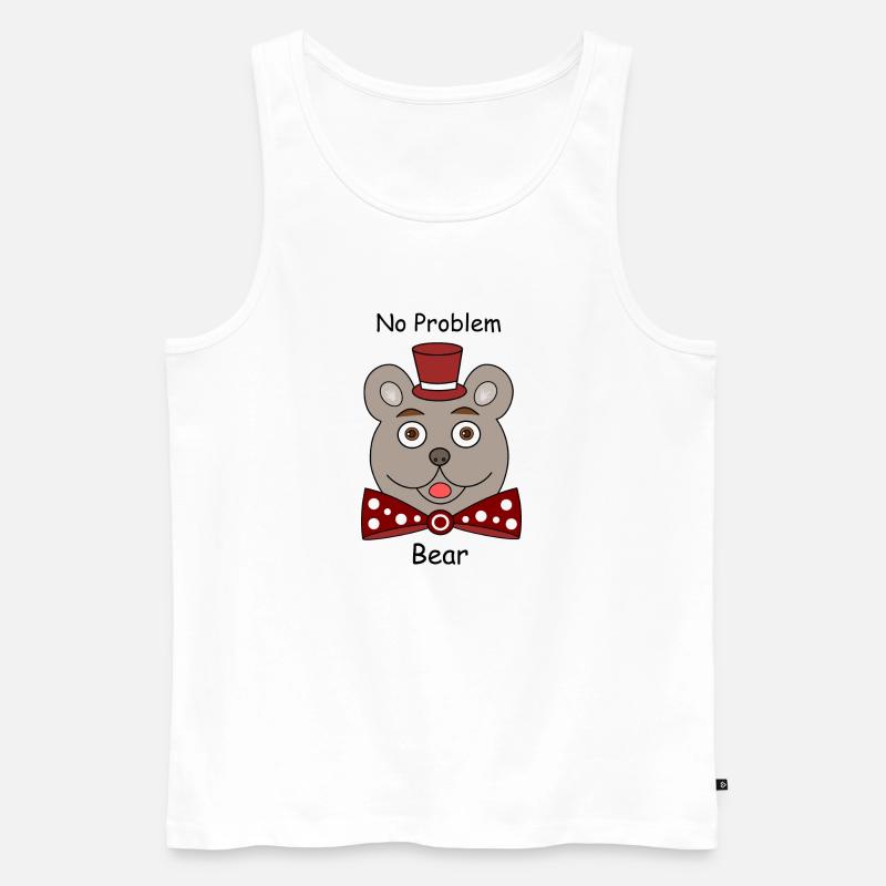 No Problem Bear - Männer Premium Bio Tank Top - Weiß