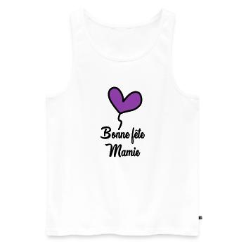 BONNE FÊTE MAMIE - Débardeur bio Premium Homme - blanc - Devant - AI Model Male 178 light (178cm)