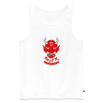 oni wuw - Männer Premium Bio Tank Top - Weiß - Vorne - AI Model Male 178 light (178cm)