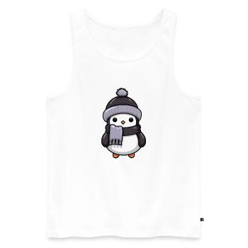 Penguin Winter Animal Baby Comic - Men's Premium Organic Tank Top - white - Front - AI Model Male 178 light (178cm)