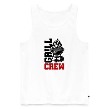 Grill Crew - Men's Premium Organic Tank Top - white - Front - AI Model Male 178 light (178cm)
