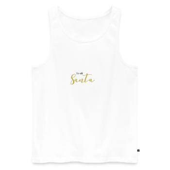 Team Santa Geschenk Idee gold - Männer Premium Bio Tank Top - Weiß - Vorne - AI Model Male 178 light (178cm)
