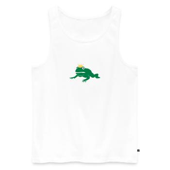 grumpy frog prince - Débardeur bio Premium Homme - blanc - Devant - AI Model Male 178 light (178cm)