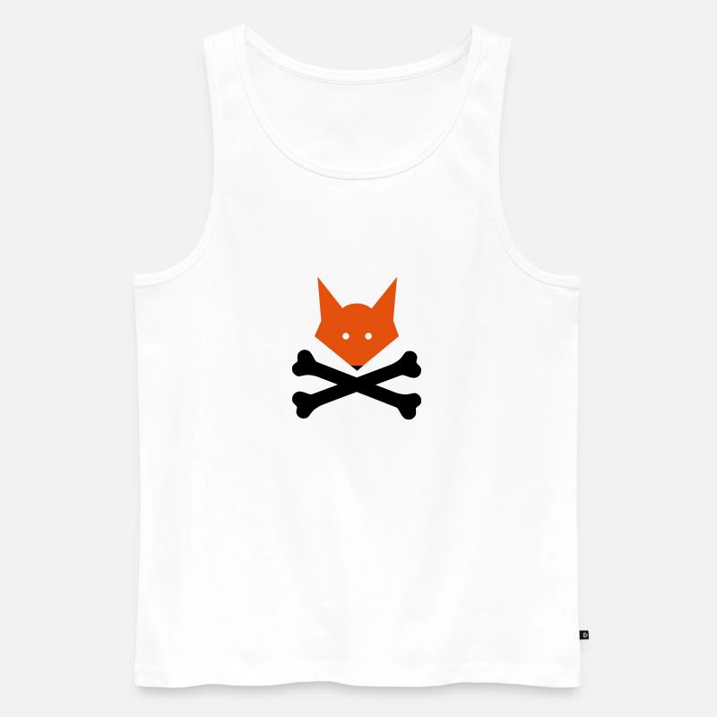 Fox N´ Bones - Männer Premium Bio Tank Top - Weiß