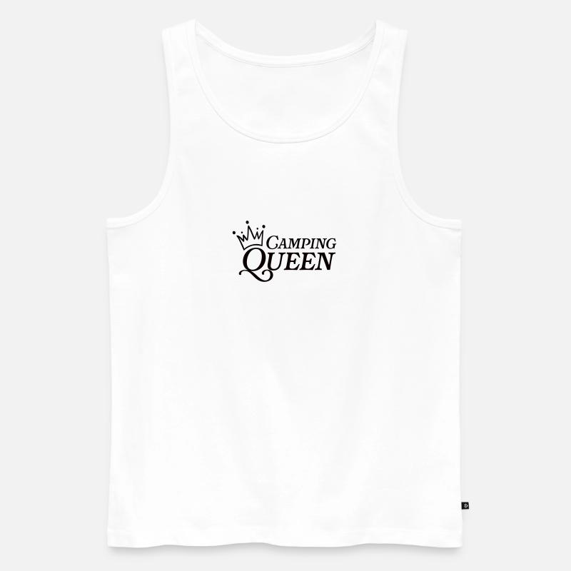 Camping Queen - Männer Premium Bio Tank Top - Weiß