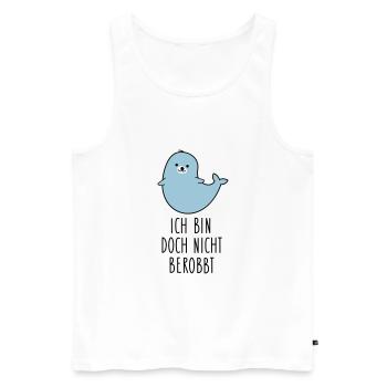 Lustige kluge Robbe - Männer Premium Bio Tank Top - Weiß - Vorne - Michal (187cm)